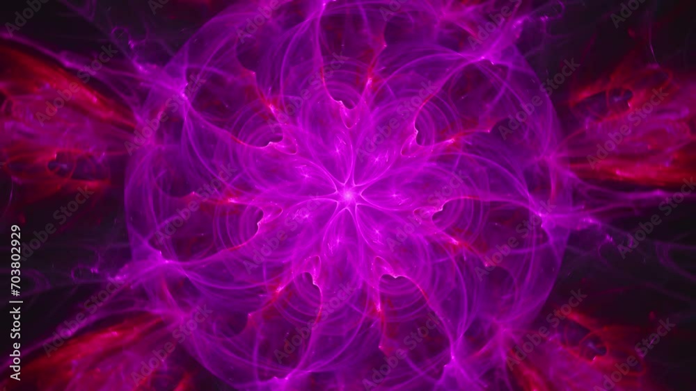 Trippy trance visual music background of a swirling ethereal portal wormhole, seamless looping fractal motion pattern.  