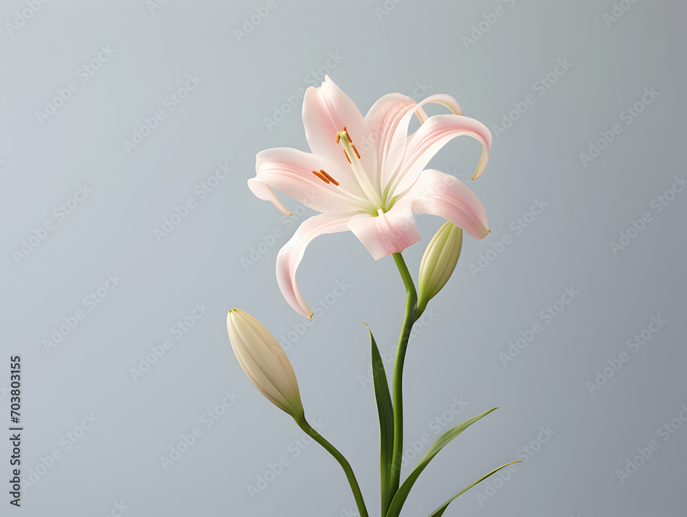 Obraz premium Lily flower in studio background, single lily flower, Beautiful flower images