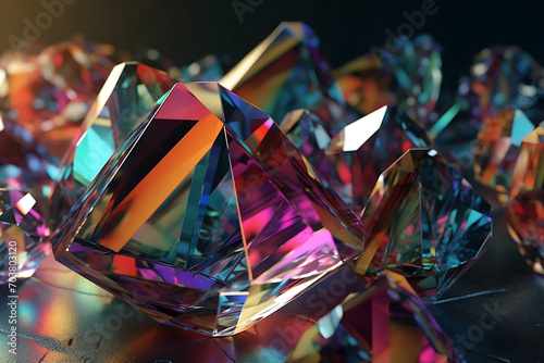 colorful crystal abstract background