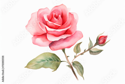 Elegant Rose Watercolor Illustrations for Weddings