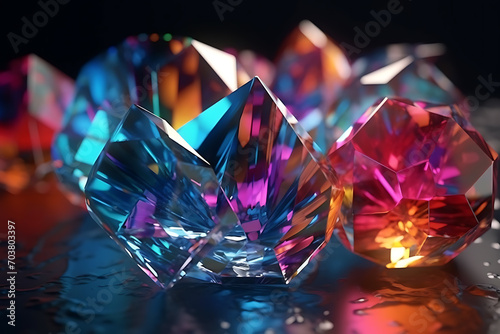 colorful crystal abstract background