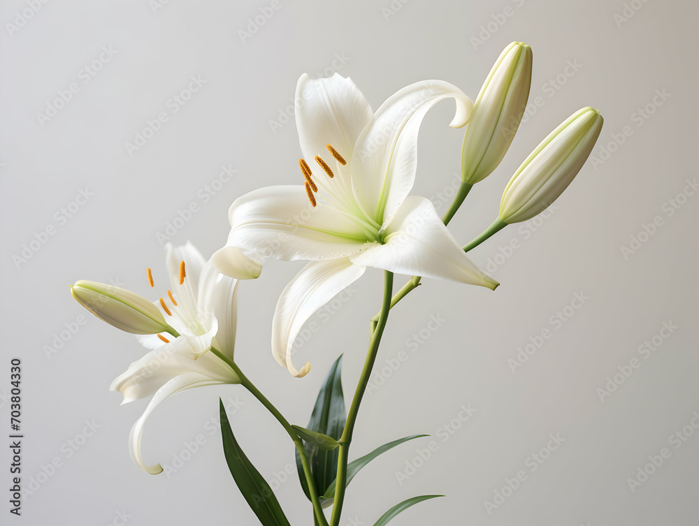 Lily flower in studio background, single lily flower, Beautiful flower images Lily flower in studio background, single lily flower, Beautiful flower images