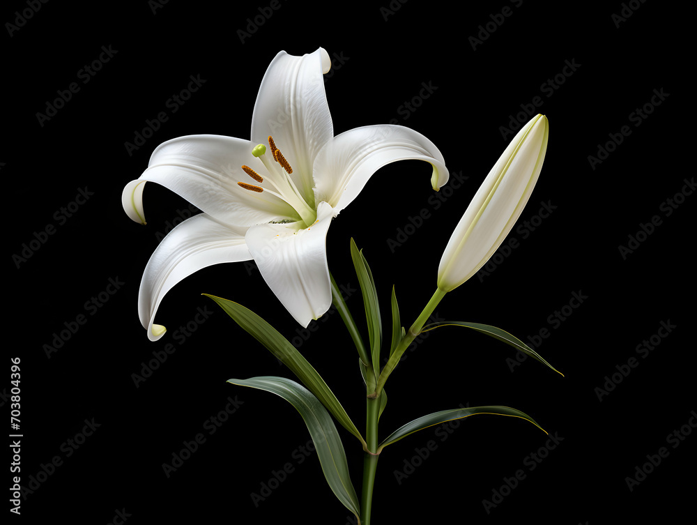 Lily flower in studio background, single lily flower, Beautiful flower images Lily flower in studio background, single lily flower, Beautiful flower images