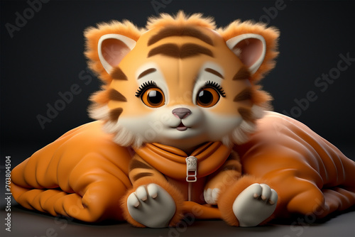 cute cartoon tiger cub