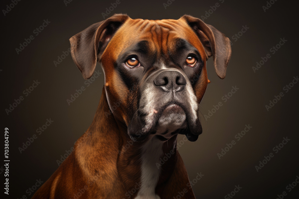 Elegant Boxer Canine Pose