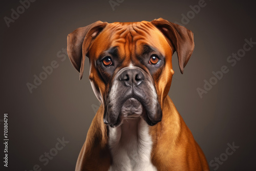 Noble Boxer Breed Close-Up © AIproduction