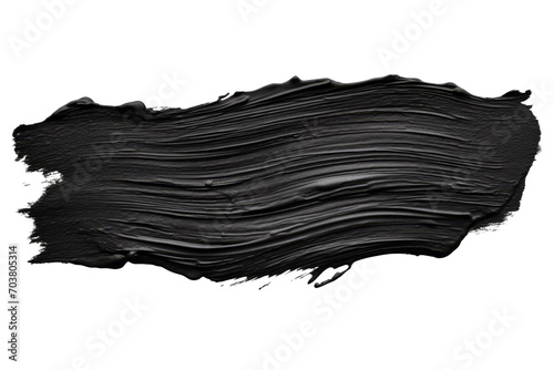Trazo de pintura negra en fondo transparente.