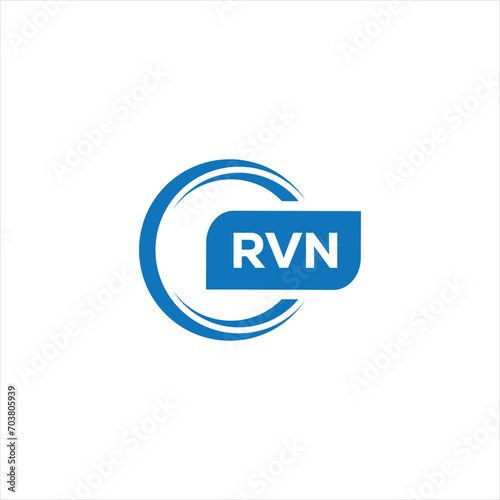 RVN letter design for logo and icon.RVN typography for technology, business and real estate brand.RVN monogram logo. photo