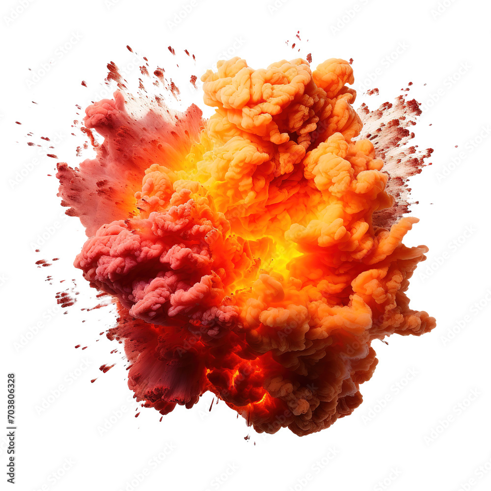 An explosion isolated on transparent background - obrazy, fototapety, plakaty 
