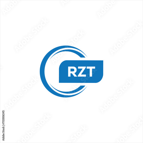 RZT letter design for logo and icon.RZT typography for technology, business and real estate brand.RZT monogram logo. photo