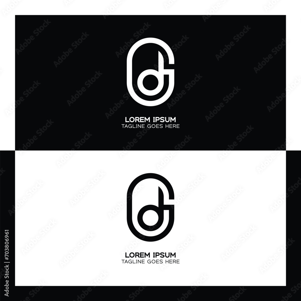 GD initial letters linked elegant logo. letter G and D pattern design monogram GD initial letters linked elegant logo. letter G and D pattern design monogram