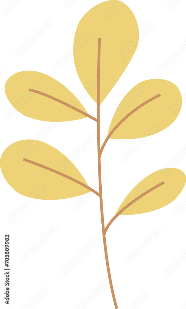 Obraz premium Colorful Floral Leaves Element