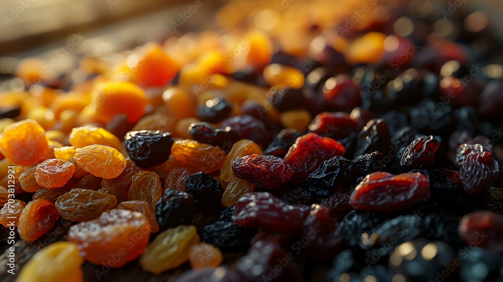 Mix of nuts and raisins on a wooden background. Selective focus. Mix of nuts and raisins on a wooden background. Selective focus.