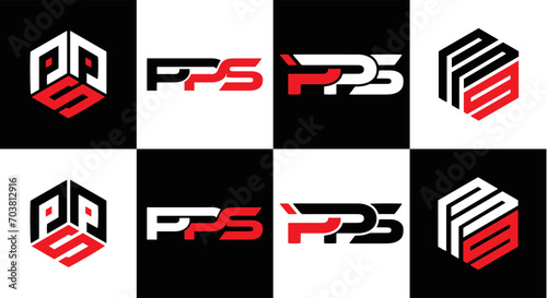 PPS set ,PPS logo. P P S design. White PPS letter. PPS, P P S letter logo design. Initial letter PPS letter logo set, linked circle uppercase monogram logo. P P S letter logo vector design.	

