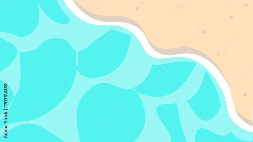 background illustration with waves of sea and beach background illustration with waves of sea and beach