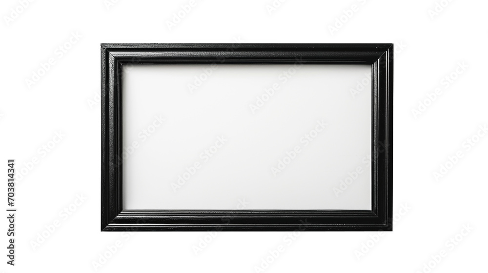 black picture frame, isolated. Generative Ai. black picture frame, isolated. Generative Ai.