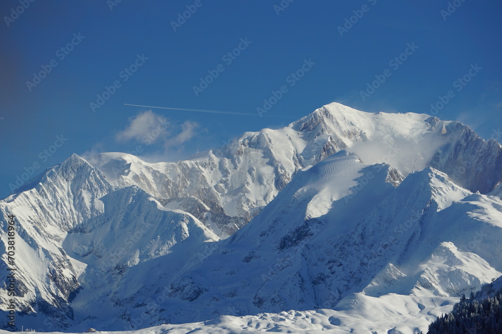 Mont Blanc seen from south west
