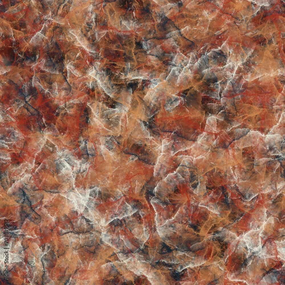Abstract transparent brush strokes. Brownish red,  soft amber, woody brown and clay brown colors. Marble effect. Seamless pattern.