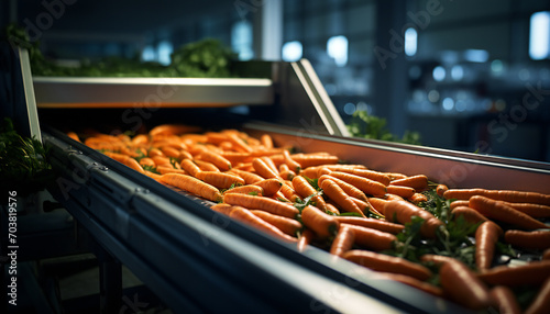 Recreation of carrots in a industrial conveyor belt