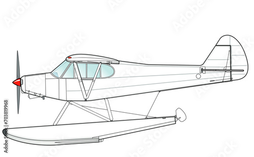 Zweisitziges Wasserflugzeug
