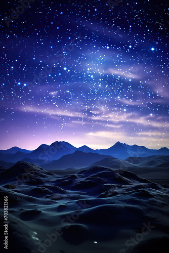 Starry Night over Silent Mountains © Moon