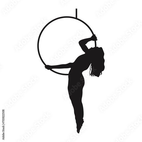 Aerial Hoop Silhouette Collection for Design Element Templet