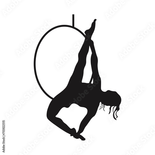 Aerial Hoop Silhouette Collection for Design Element Templet