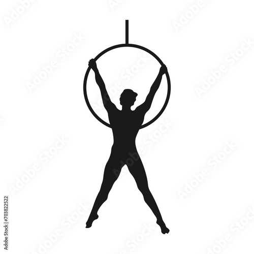 Aerial Hoop Silhouette Collection for Design Element Templet