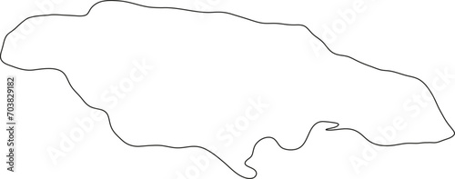 Map of Jamaica. Country map outline vector illustration