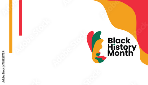 Black history month awareness banner design