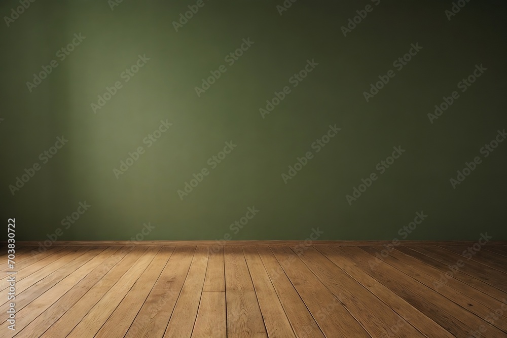 Empty room with dark green wall and natural light. Abstract minimalist background with copy space for product presentation. Empty room with dark green wall and natural light. Abstract minimalist background with copy space for product presentation.