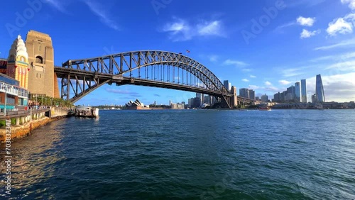 Sydney Harbour viewed from North Sydney with Sydney City Skyline and CBD high-rise photo