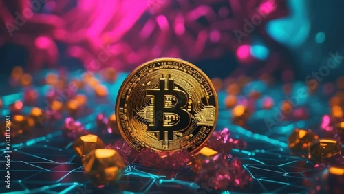 crypto currency Bitcoin generative AI photo