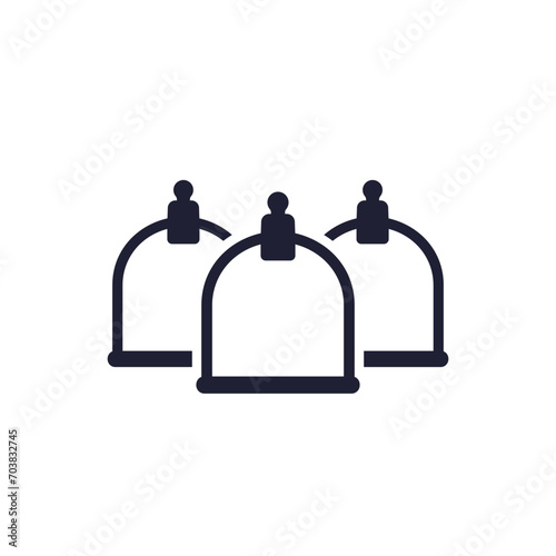 Hijama cups icon, cupping therapy vector