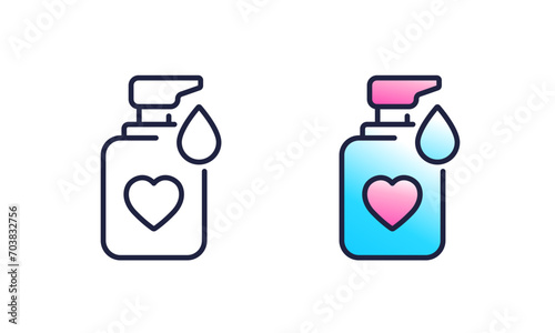 lubricant, sex lube icon in line and outlined style