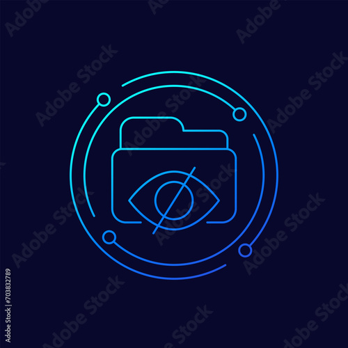 hidden folder icon in linear design
