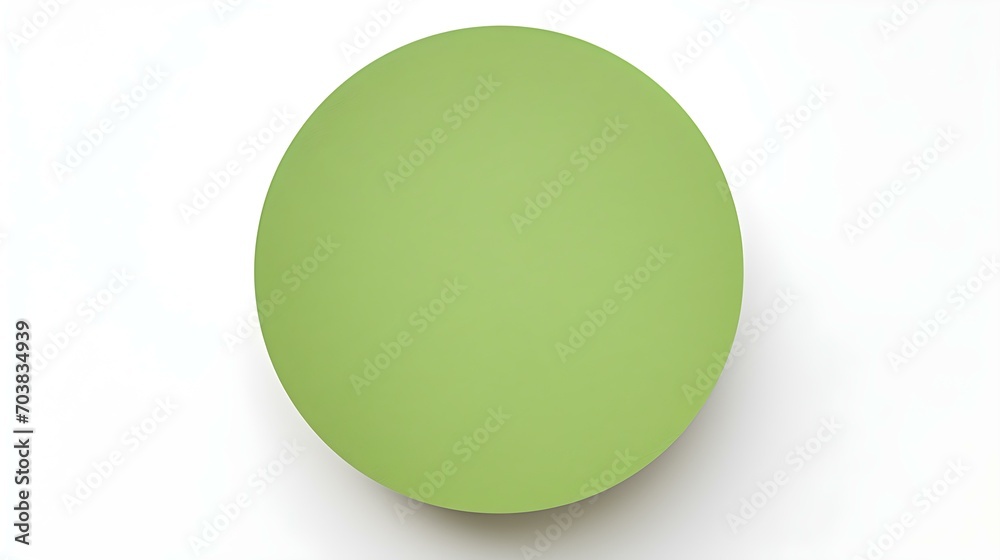 Green round Paper Note on a white Background. Brainstorming Template with Copy Space Green round Paper Note on a white Background. Brainstorming Template with Copy Space