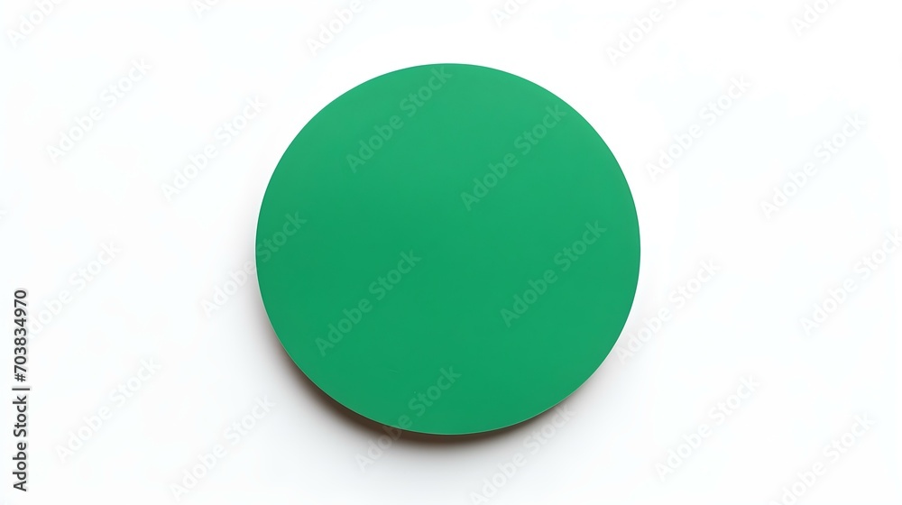 Green round Paper Note on a white Background. Brainstorming Template with Copy Space Green round Paper Note on a white Background. Brainstorming Template with Copy Space