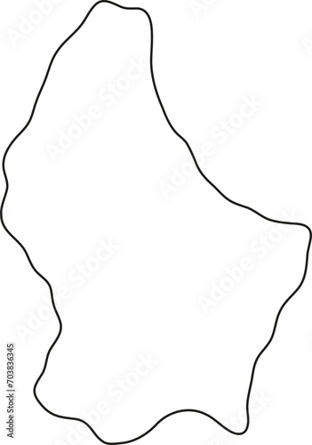 Map of Luxembourg. Country map outline vector illustration