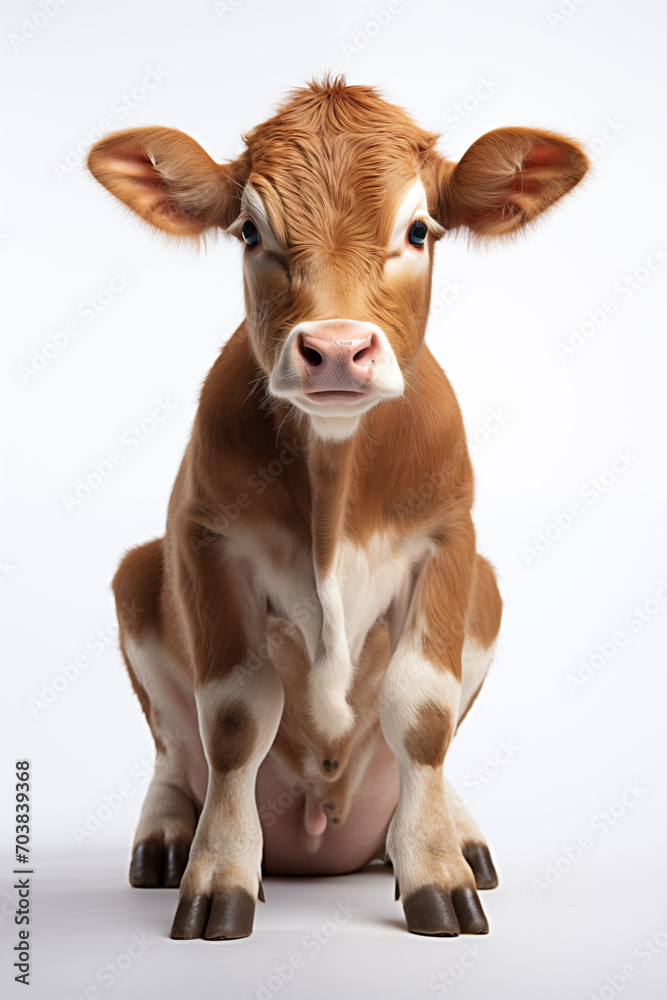 Little cow isolated on white background Little cow isolated on white background