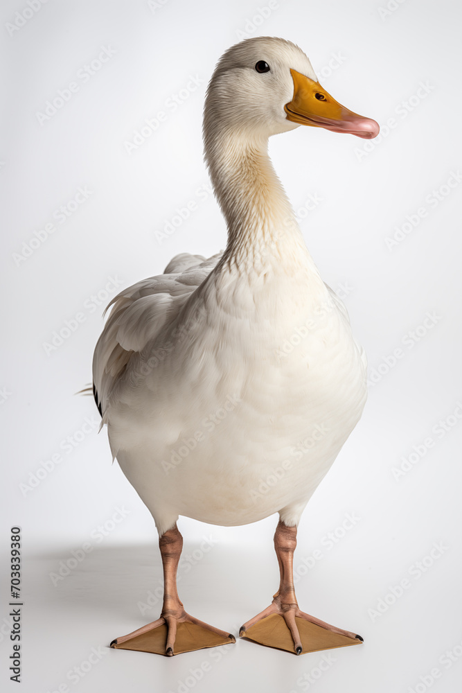 Obraz premium Duck isolated on white background.