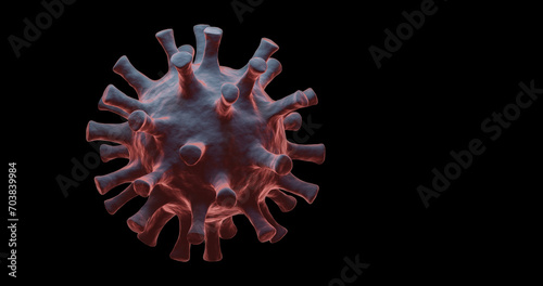 3d render of flu or virus for epidemic disease