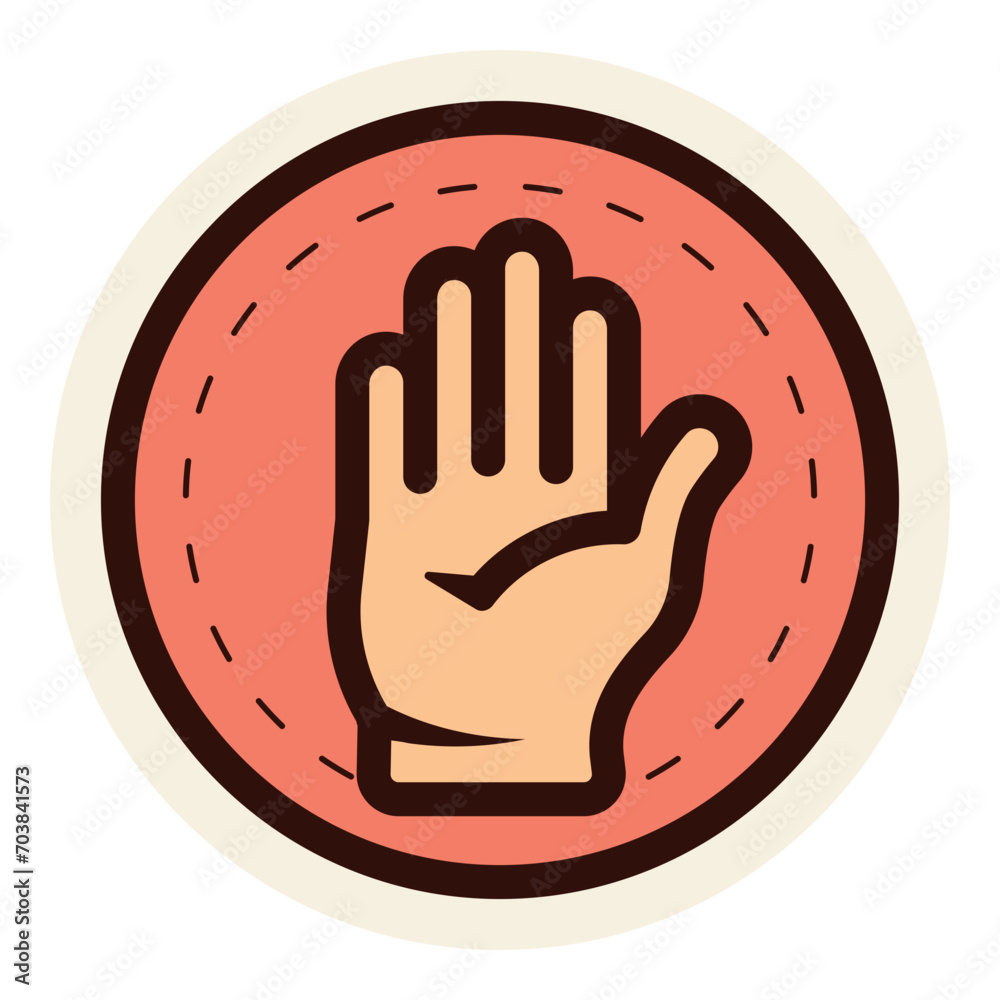 Obraz premium stop gesture hand sign icon