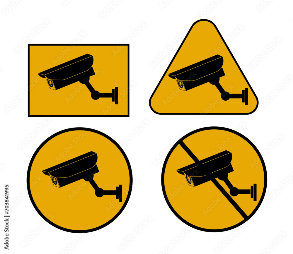 Ilustración de distintos diseños de iconos de cámara de seguridad. Símbolo de prohibición de cámaras. Para impresión, aplicaciones y web. Ilustración de distintos diseños de iconos de cámara de seguridad. Símbolo de prohibición de cámaras. Para impresión, aplicaciones y web.