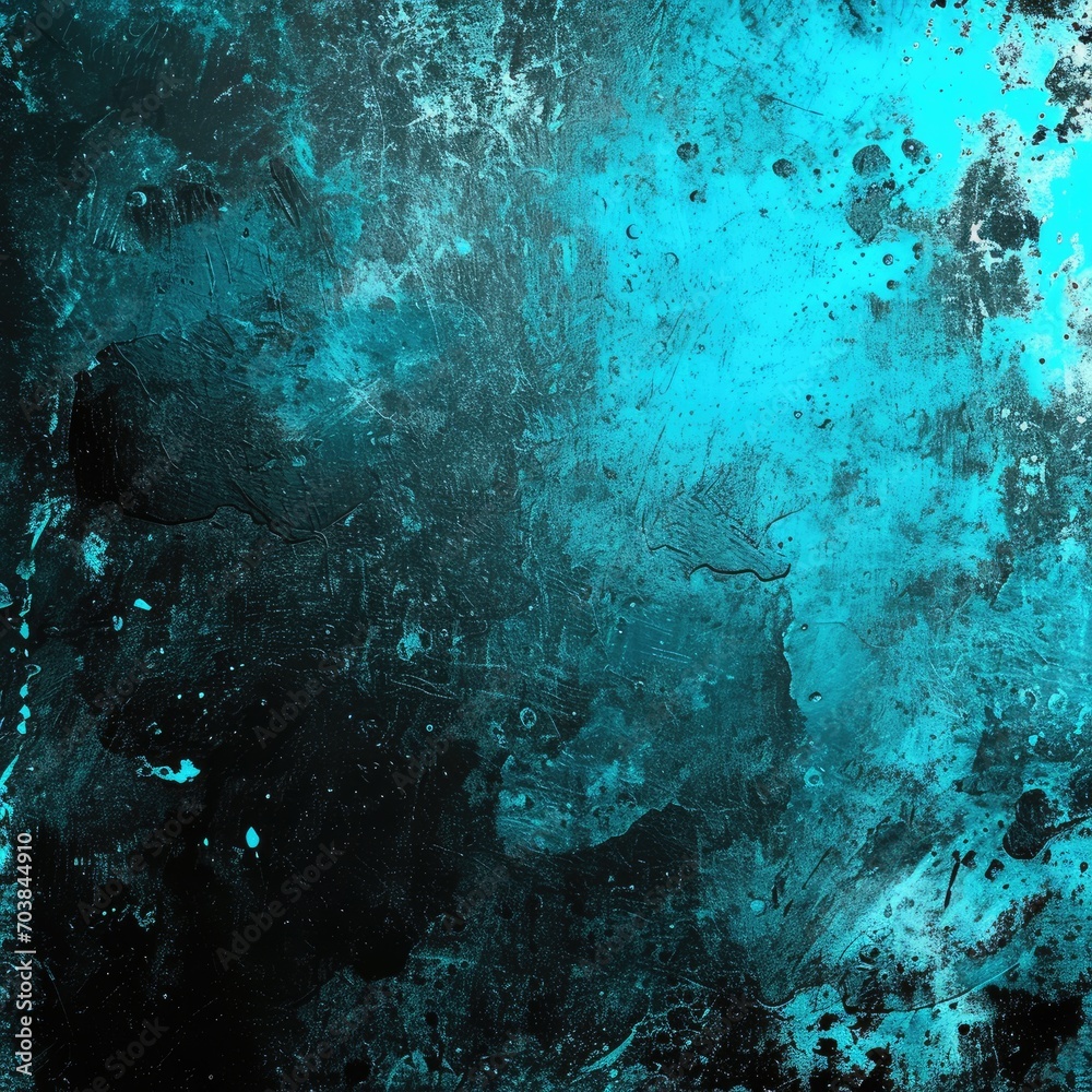 Grunge Background Texture in the Style Turquoise Blue and Black - Amazing Grunge Wallpaper created with Generative AI Technology