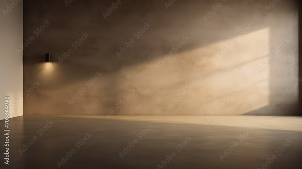 Minimalistic neutral tone gentle background. Empty space of room, product display Minimalistic neutral tone gentle background. Empty space of room, product display