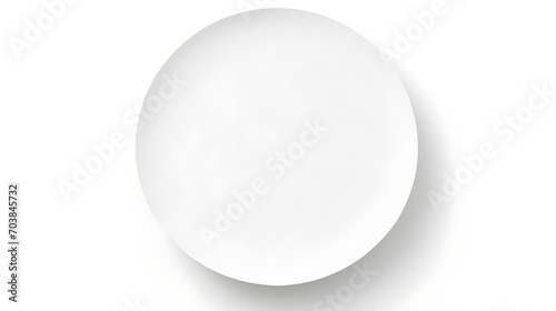 White round Paper Note on a white Background. Brainstorming Template with Copy Space