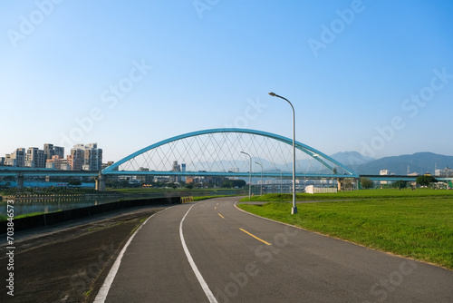 台湾 台北市 基隆河沿いのサイクリングコース