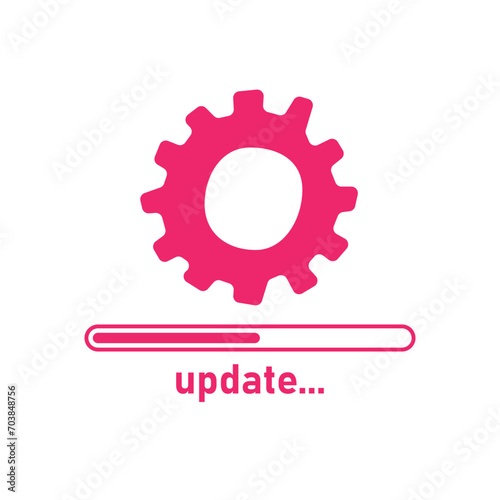 Loading process. System update icon. App progress icon update concept for graphic and web design. System update icon.