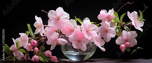 Beautiful pink flowers in vase